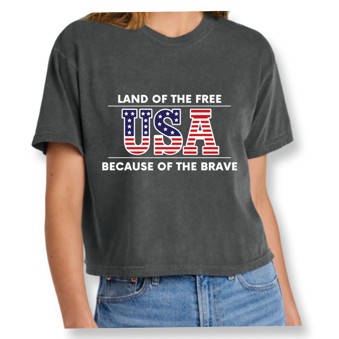 Women’s Patriotic Boxy Heavyweight Tee