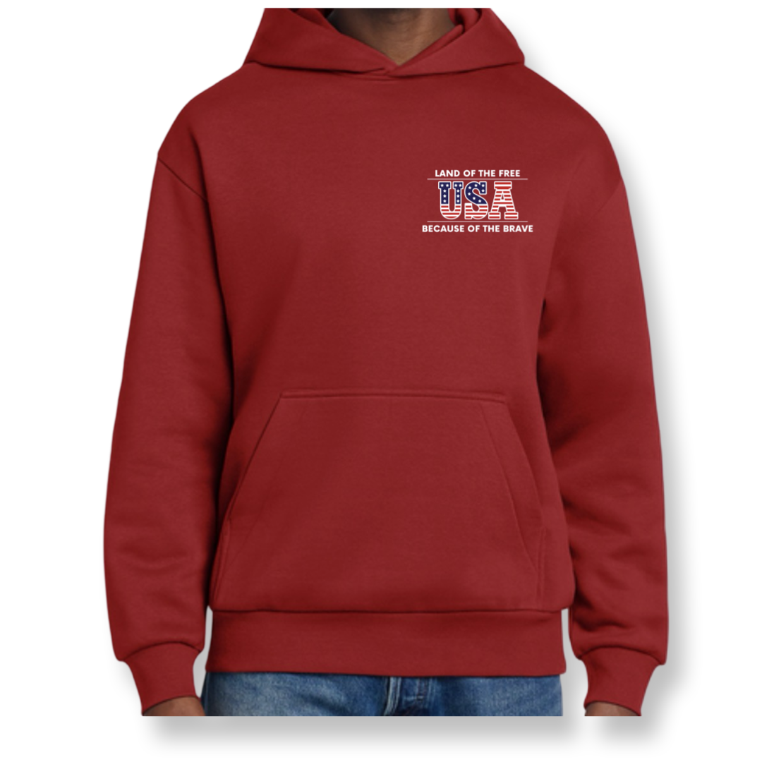 Adult Patriotic Oversized Heavyweight Hoodie - 3 logos available
