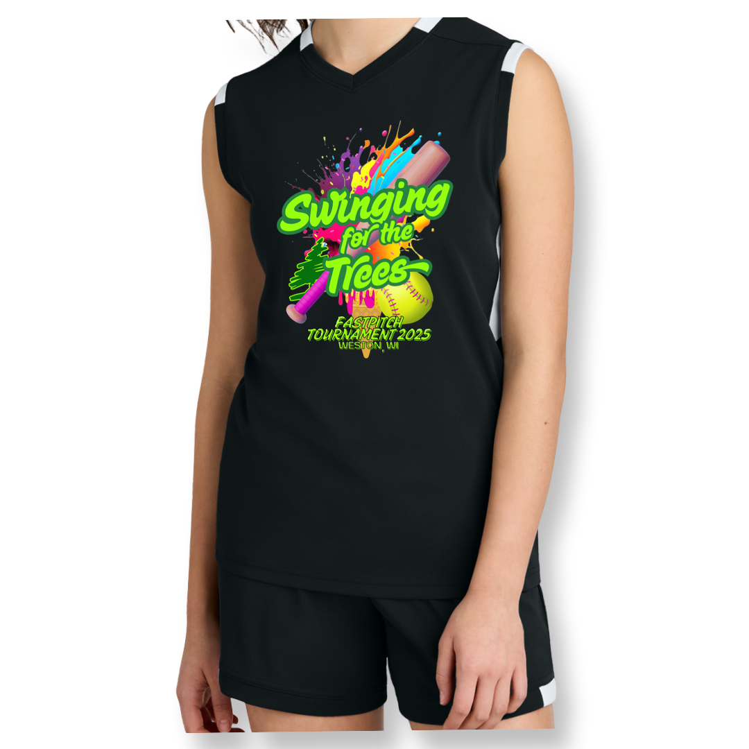 “Swinging For the Trees” Rainbow Drip Logo