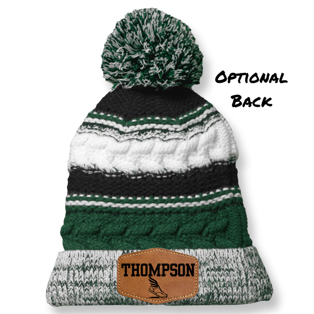 E Cross Country Green Stripe Slouchy Hat