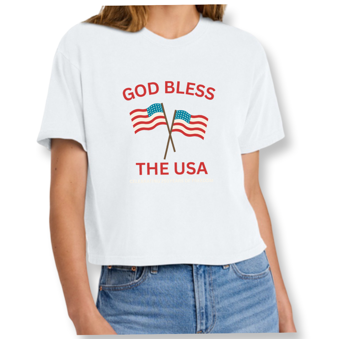Women’s Patriotic Boxy Heavyweight Tee