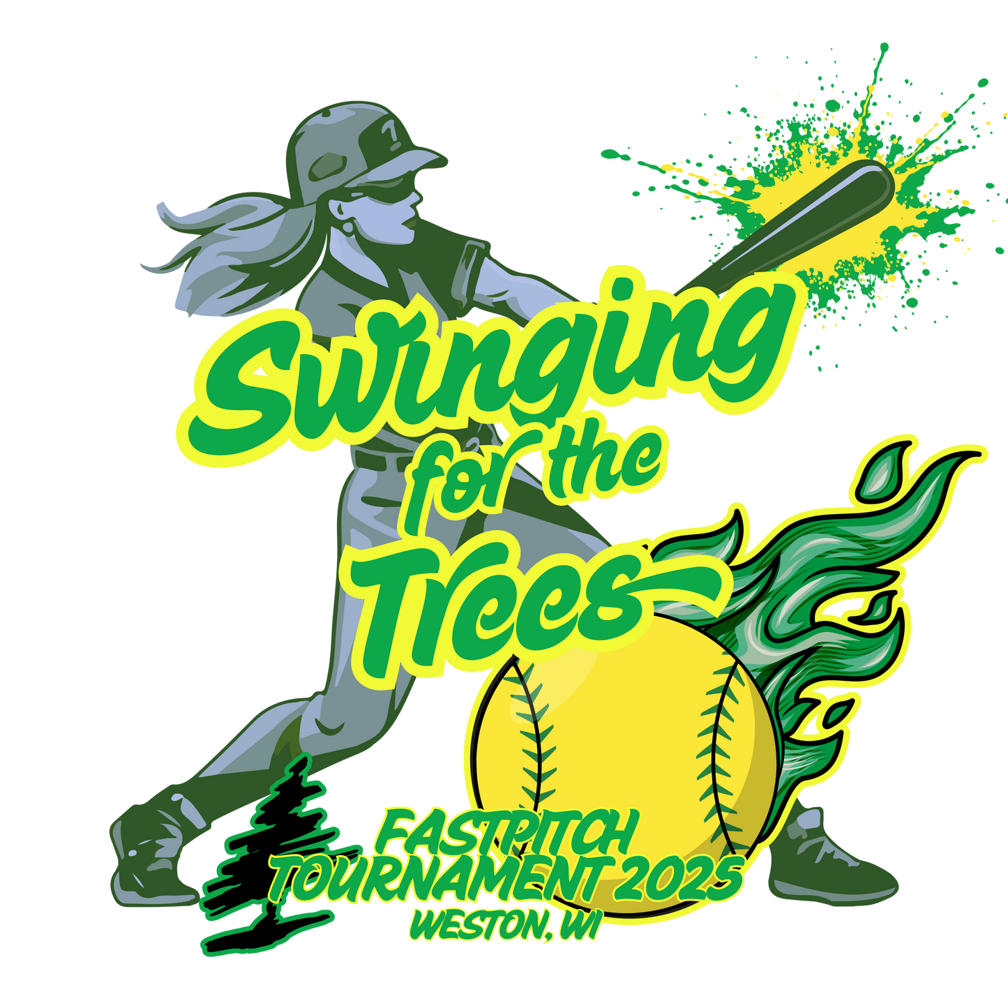“Swinging For the Trees” Home Run Logo