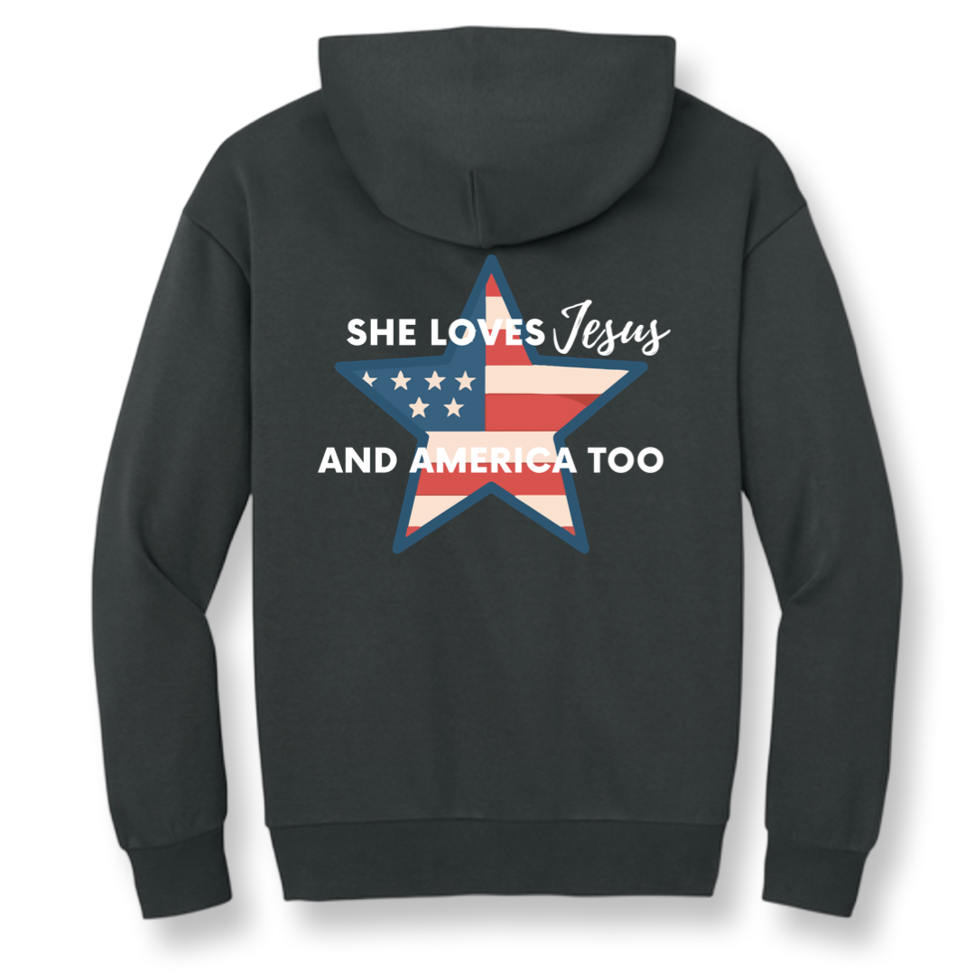 Adult Patriotic Oversized Heavyweight Hoodie - 3 logos available