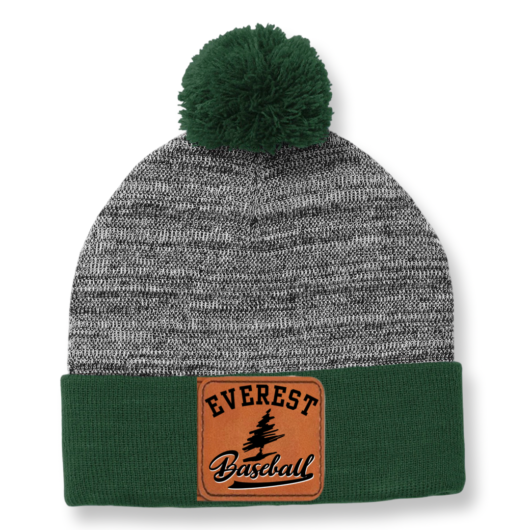 Custom Everest Baseball Green/Gray Pom Hat