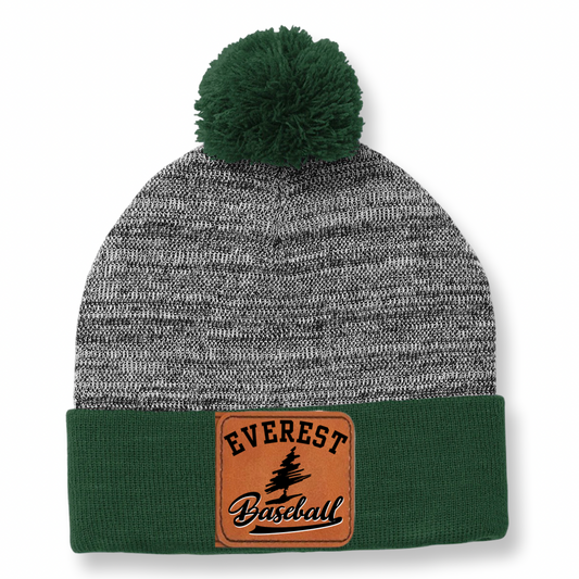 Custom Everest Baseball Green/Gray Pom Hat