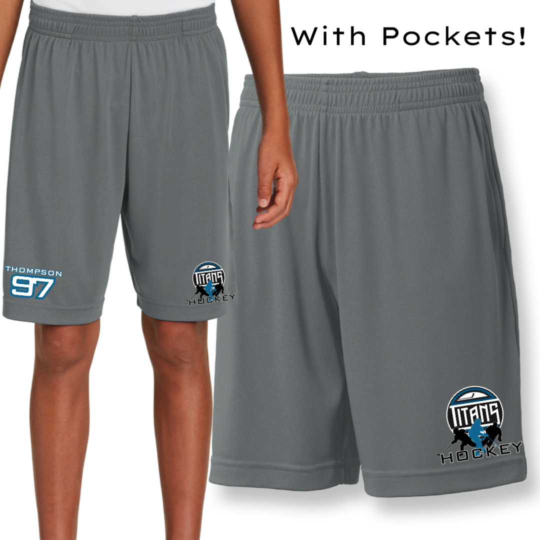 Custom Youth Titans Athletic Shorts w/ Pockets