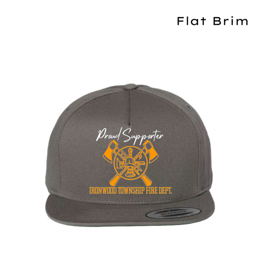 Ironwood Township Fire Dept. Flat Brim Hat