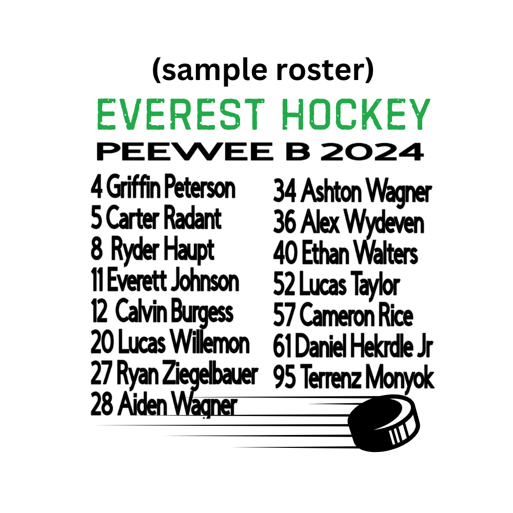 Team Roster Customization – Spark Designs