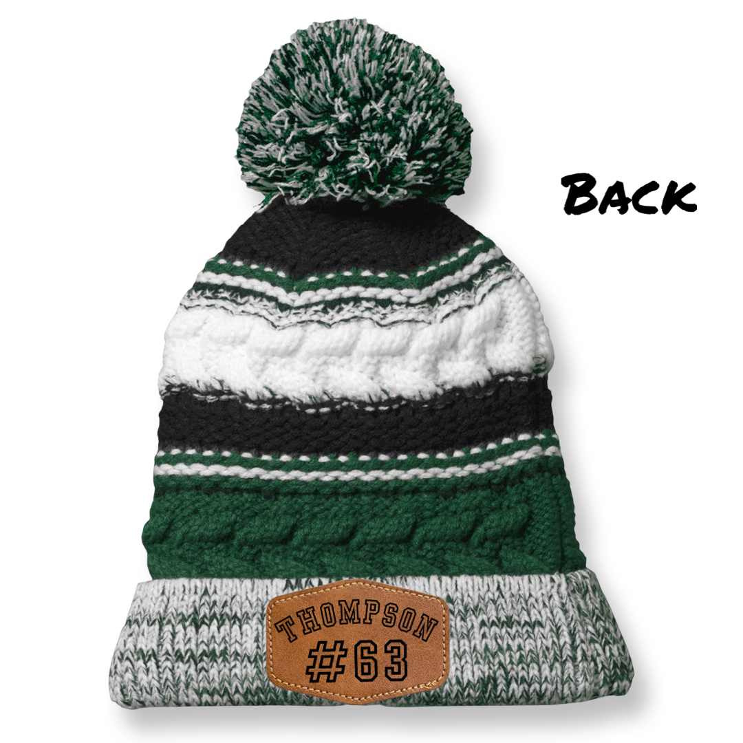 Green Stripe Slouchy Hat