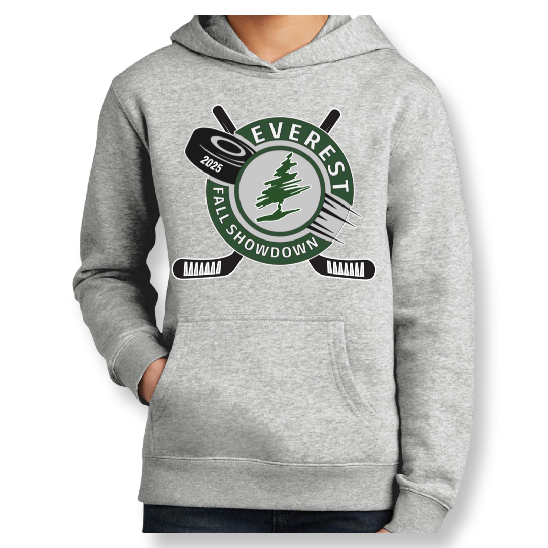 Everest Fall Showdown Logo with Hockey Sticks