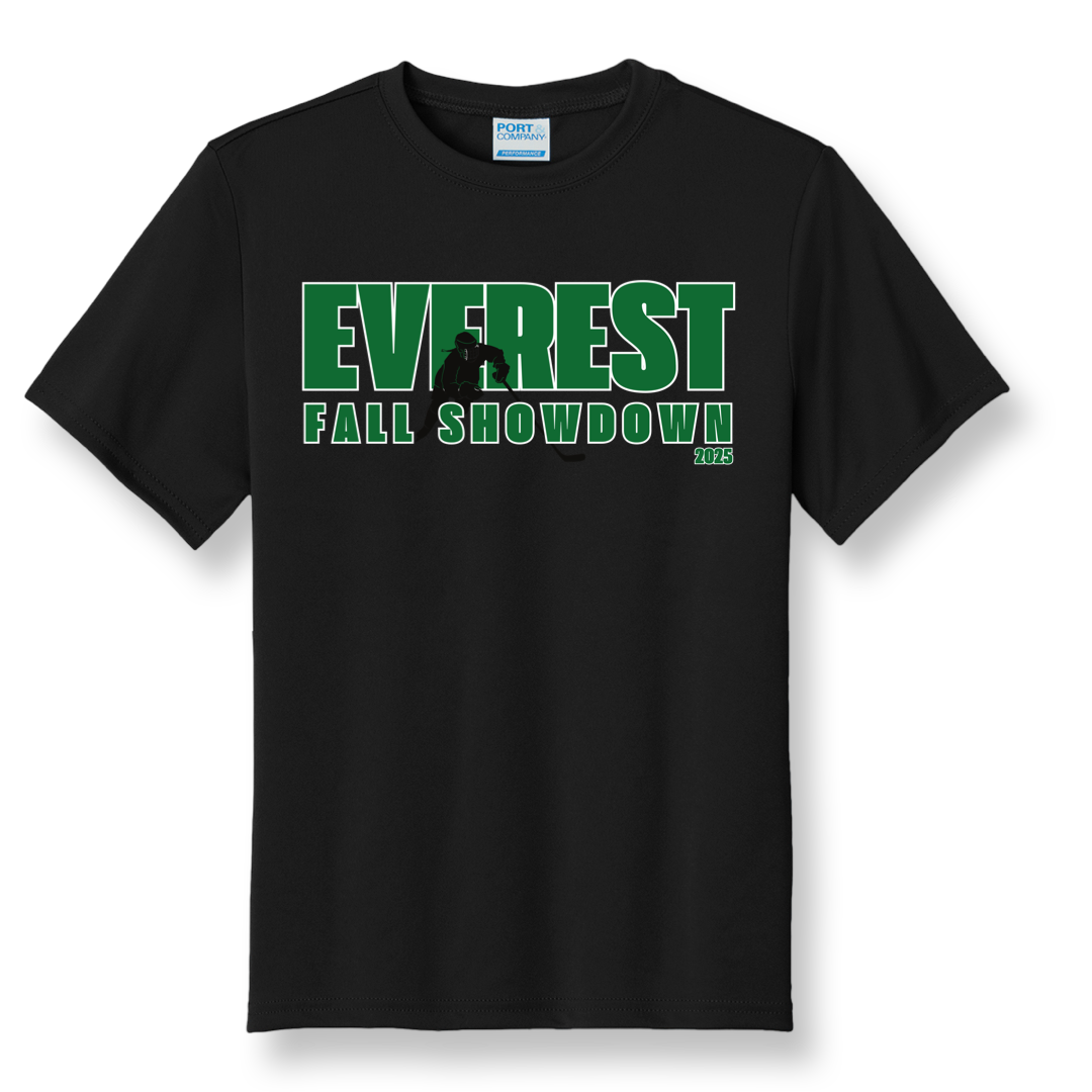 Bold Everest Fall Showdown Logo with Player