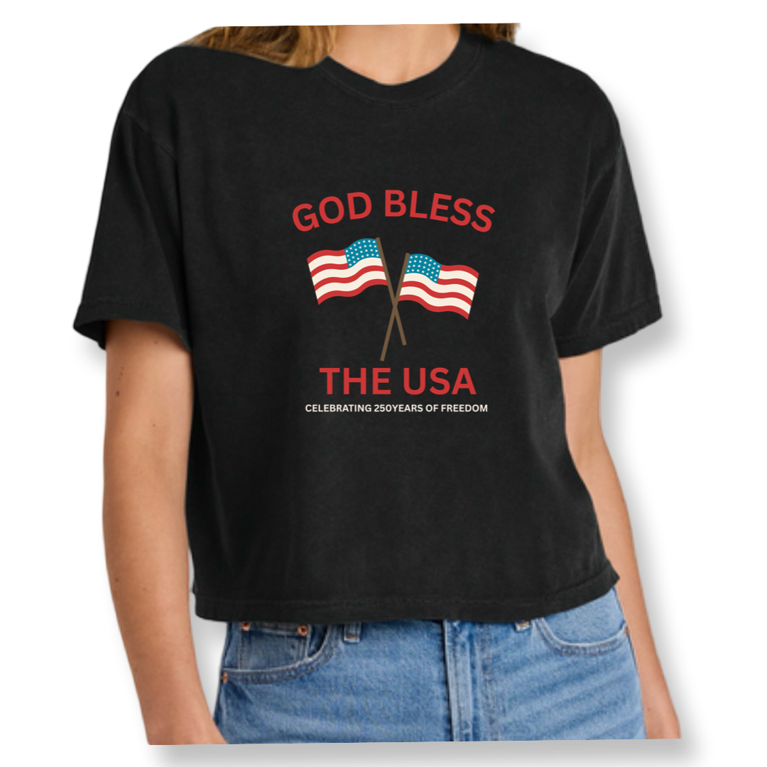 Women’s Patriotic Boxy Heavyweight Tee