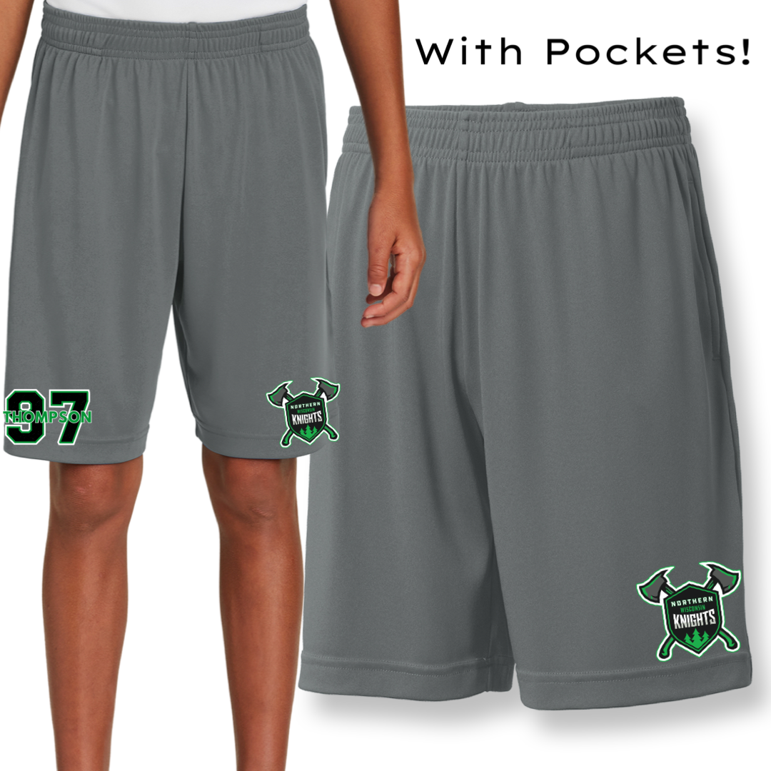Custom Youth Knights Athletic Shorts w/ Pockets