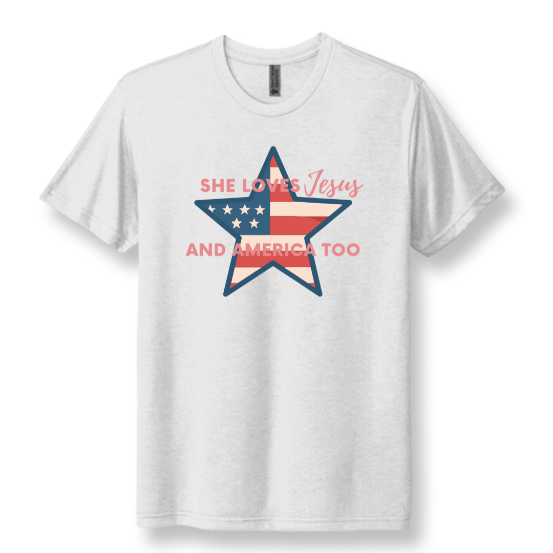 Adult Patriotic Triblend Unisex Tee