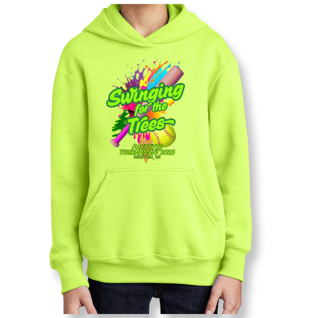 “Swinging For the Trees” Rainbow Drip Logo