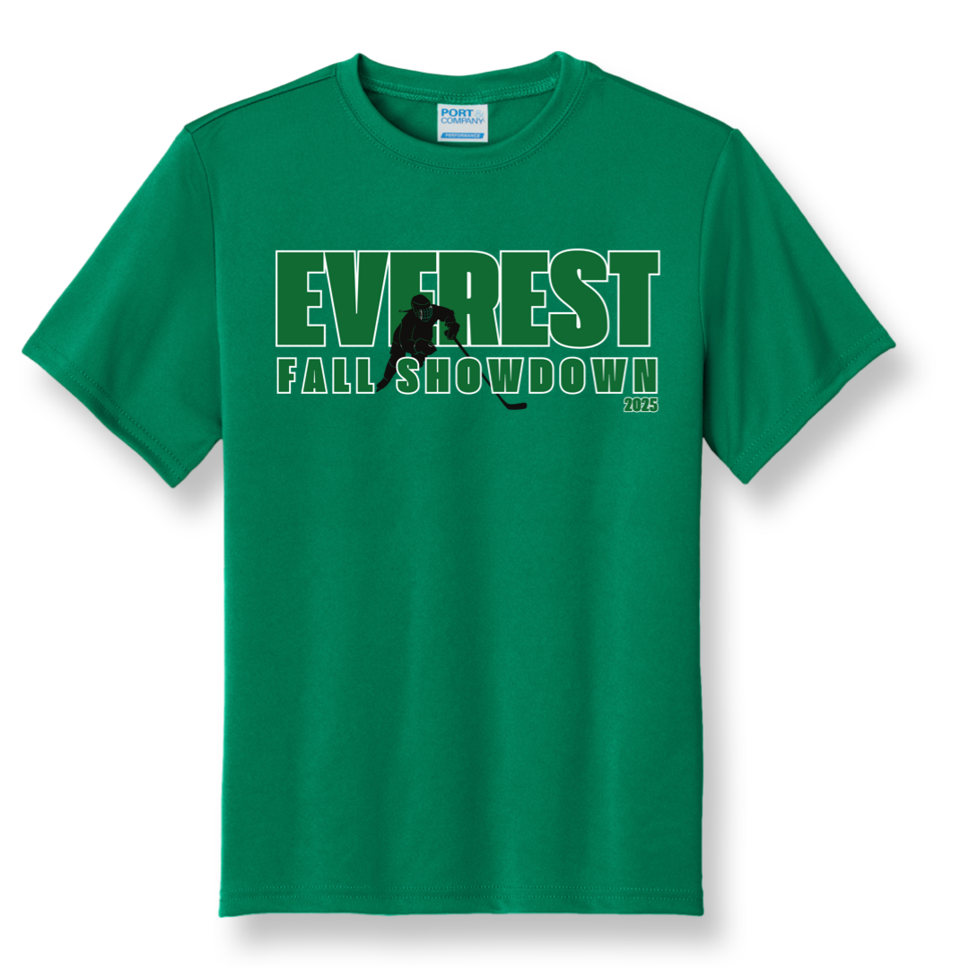 Bold Everest Fall Showdown Logo with Player