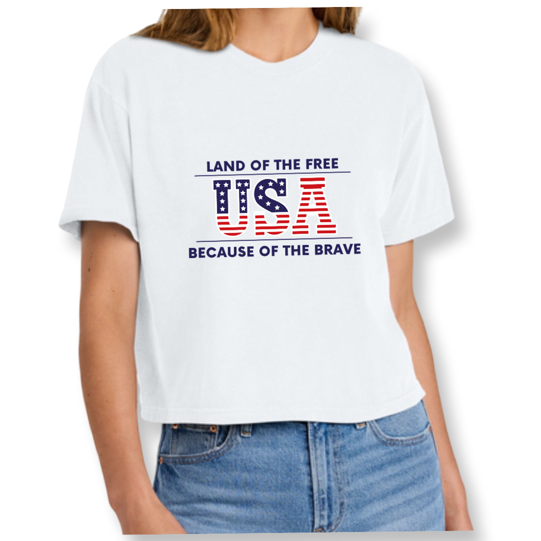 Women’s Patriotic Boxy Heavyweight Tee