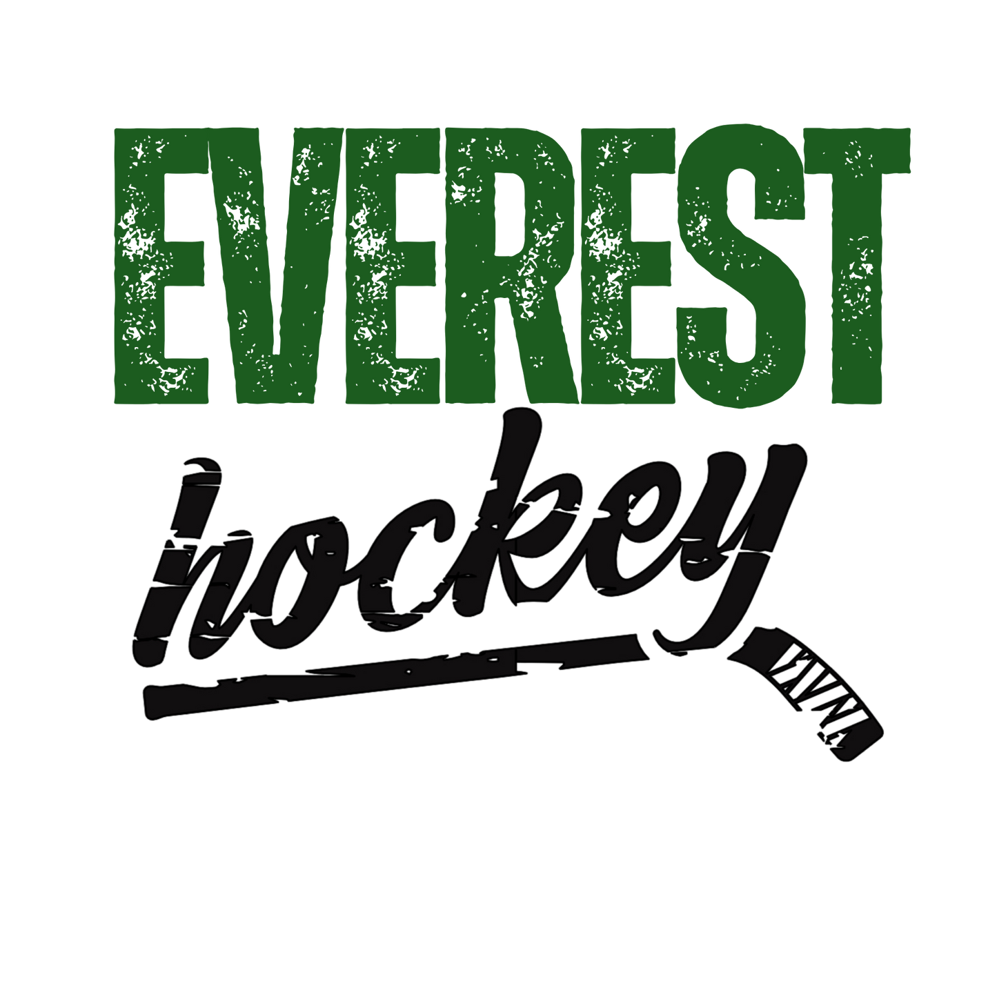 Distressed Everest Hockey Green and Black