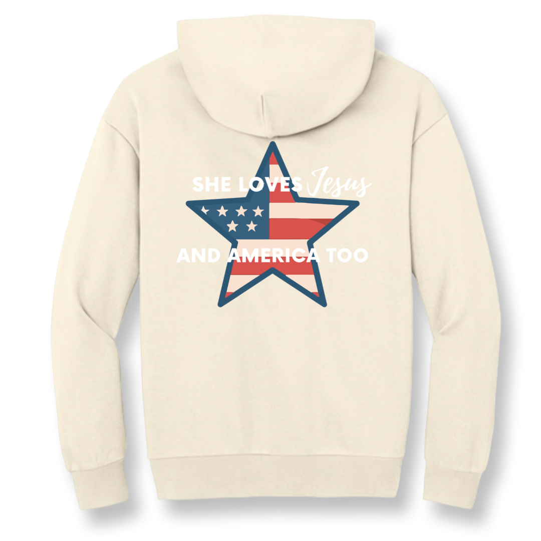 Adult Patriotic Oversized Heavyweight Hoodie - 3 logos available
