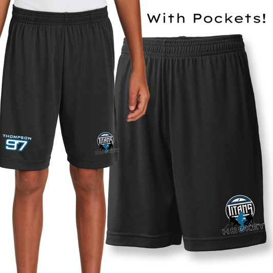 Custom Youth Titans Athletic Shorts w/ Pockets
