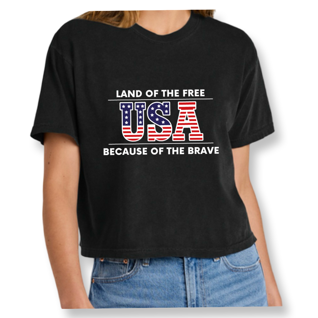 Women’s Patriotic Boxy Heavyweight Tee