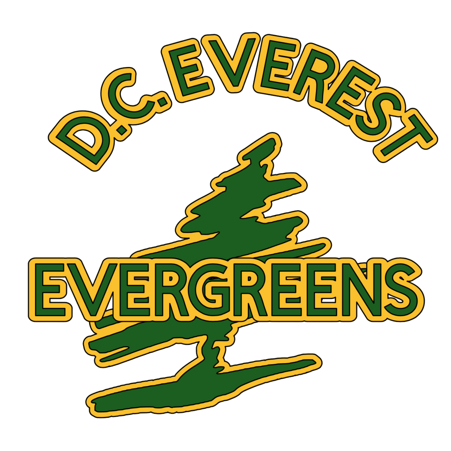 D.C. Everest Evergreens Green and Gold