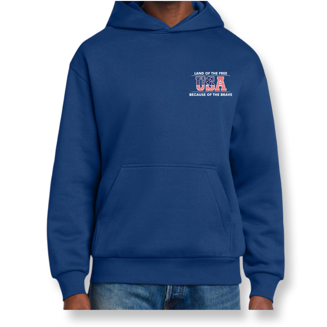 Adult Patriotic Oversized Heavyweight Hoodie - 3 logos available
