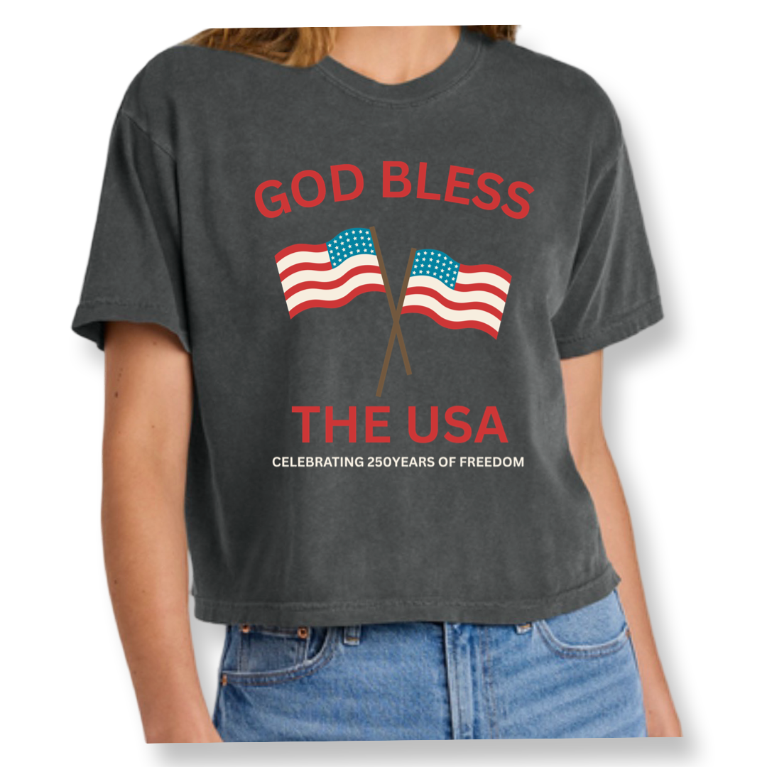 Women’s Patriotic Boxy Heavyweight Tee
