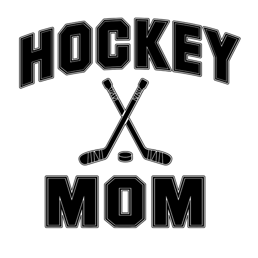 Hockey Mom Black and White