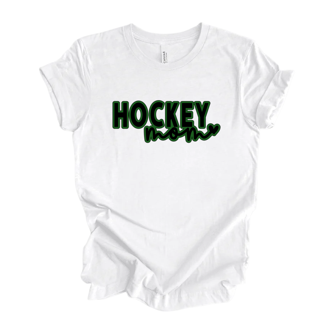 Simple Hockey Mom Green Outline