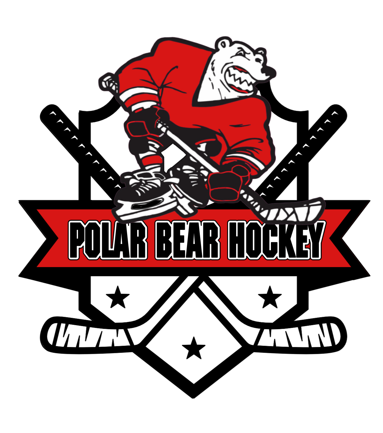 Polar Bear Hockey Emblem