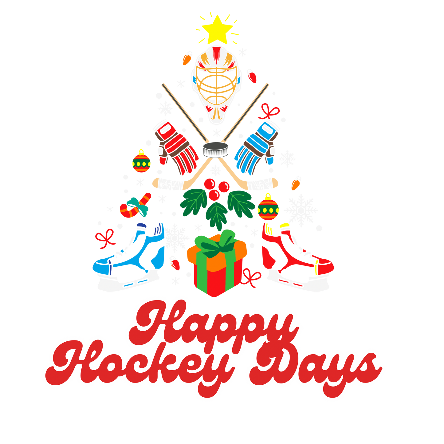 Happy Hockey Days Christmas Tree